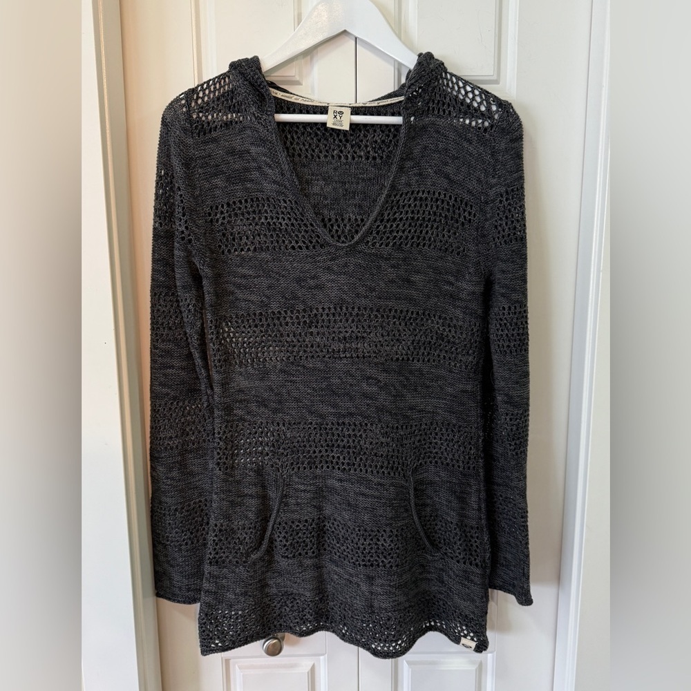 Roxy After Beach Break Knit Hoodie | Medium (labeled large)